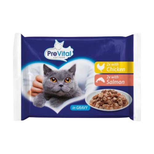 PreVital macskaeledel csirke lazac 4*100g