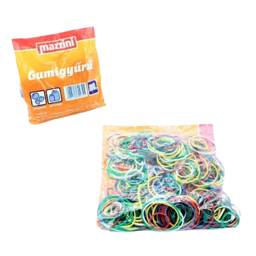Mazzini gumigyűrű színes 100g