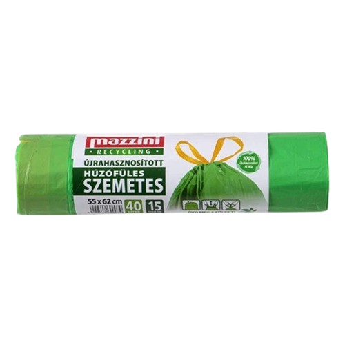 Mazzini újrahasz. húzófüles szemetes 40L 15db