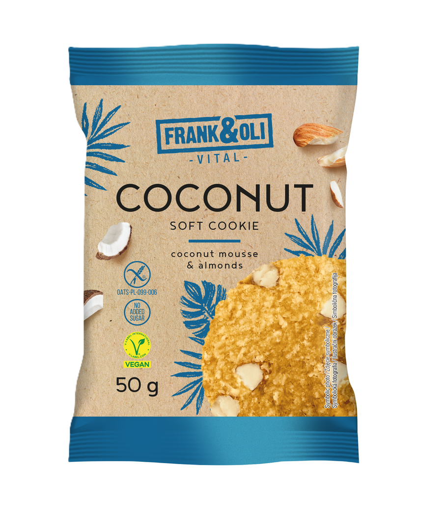 Frank & Oli soft cookie kókusz és mandula 50g
