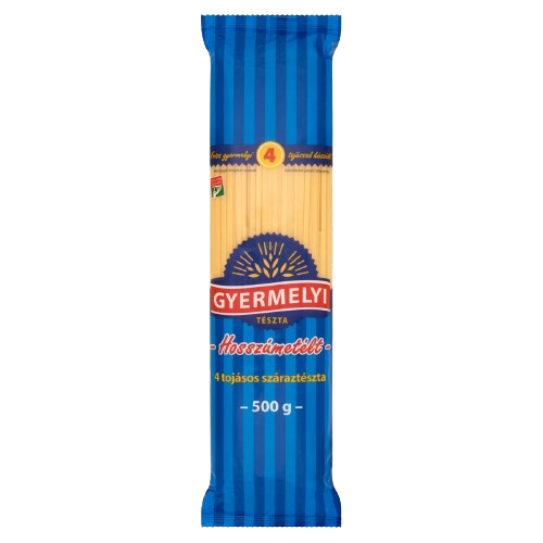 GYERMELYI TÉSZTA 4TOJ.HOSSZÚMETÉLT 500G