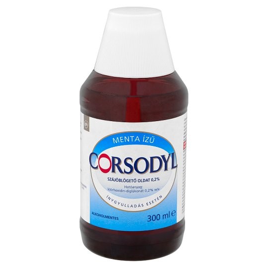 Corsodyl alkoholmentes szájöblögető száj