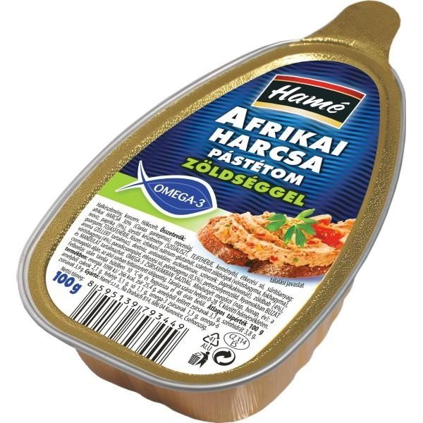 Hamé Afrikai harcsa pástétom zöldséggel