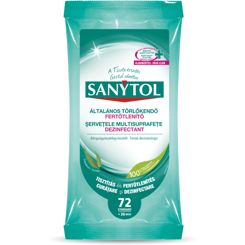 Sanytol Fertőtlenítő tisztítókendő 36 db