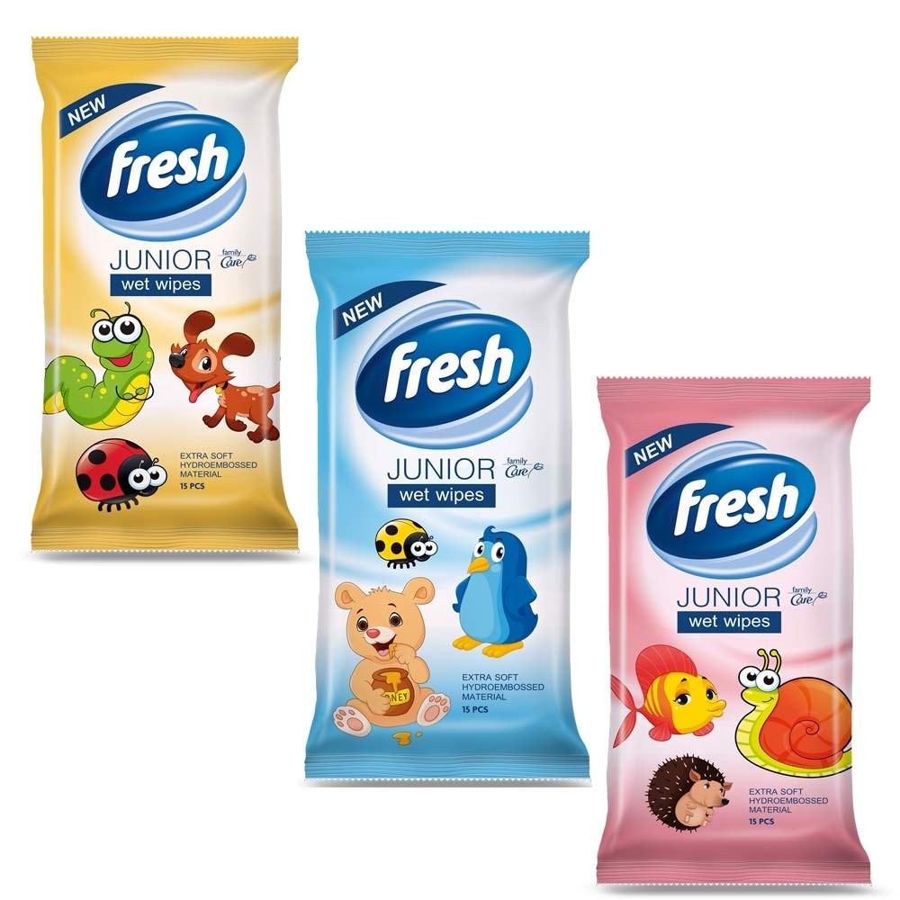 Fresh frissítő kendő junior 15db