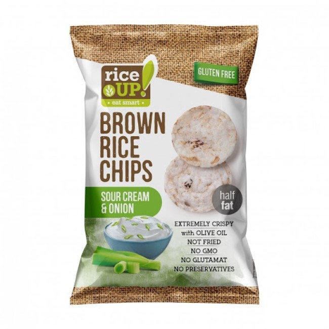 Rice Up Rizs Chips Hagymás-Tejfölös 60g