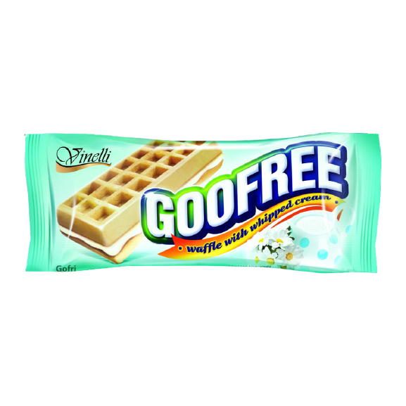 Goofree tejszínes krémmel tölt.50g