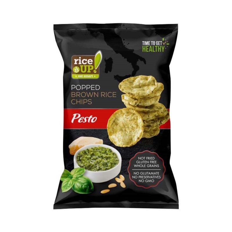 Rice up glut.mentes chips pestos ízű 60g