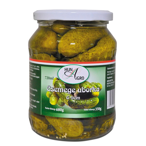 Hunagro csemege uborka 6-9cm 720ml