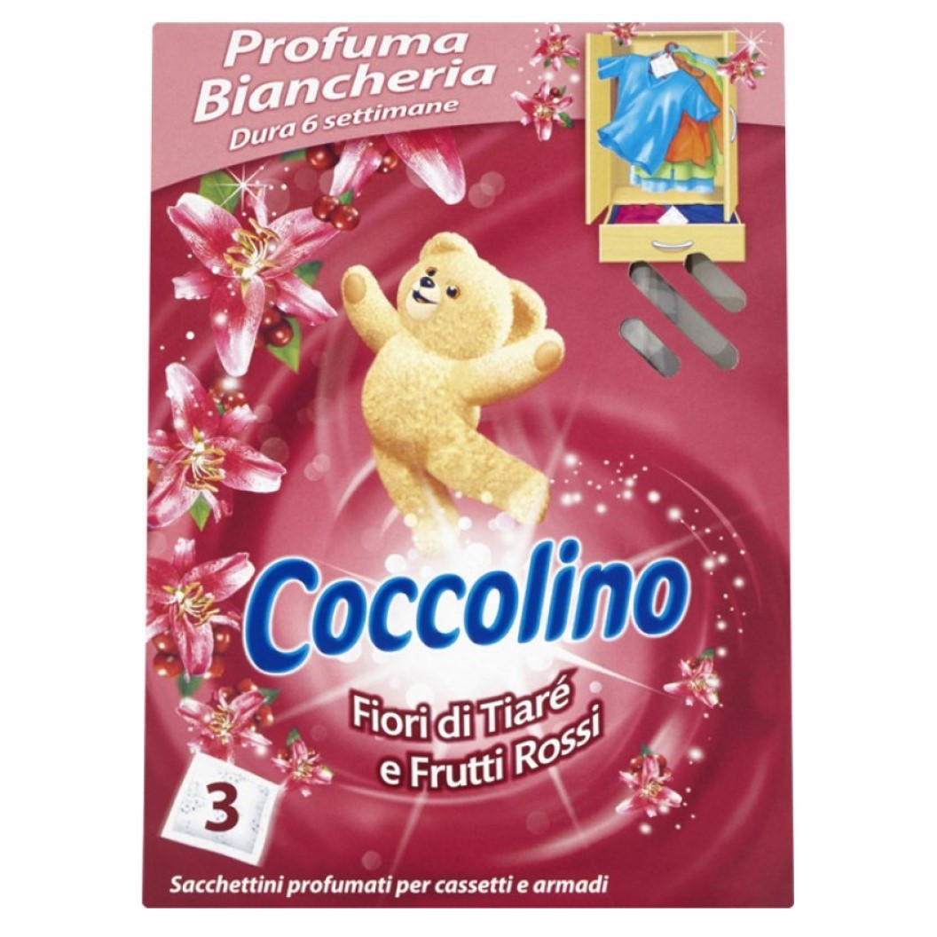 Coccolino Piros gyümölcsös illatpárna 3 db