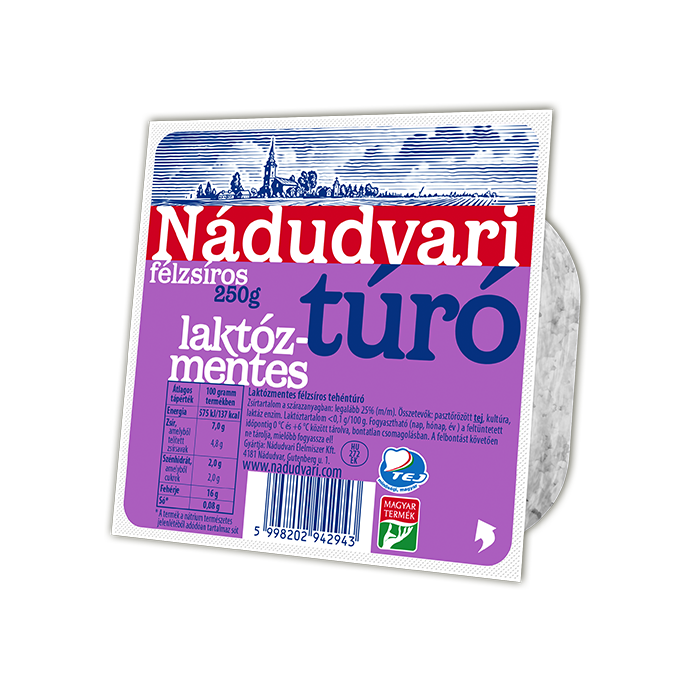 Nádudvari túró laktózmentes 250g        