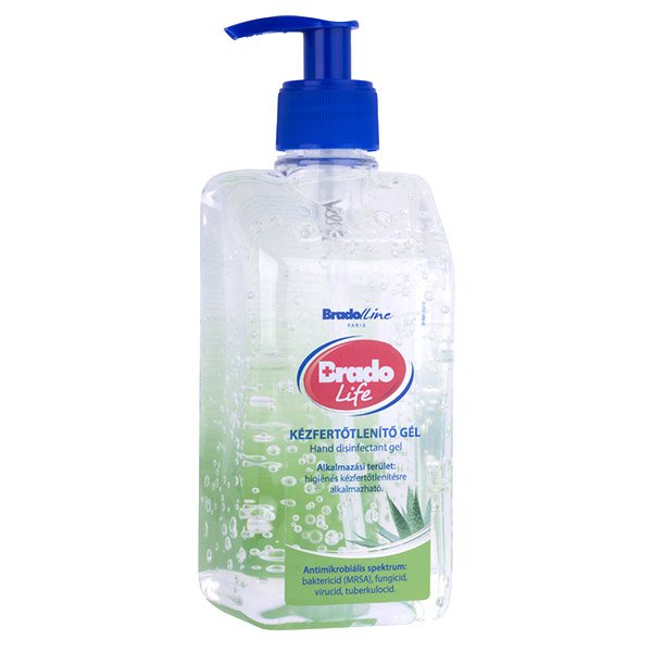 Bradolife kézfertőtlenítő gél aloe 500ml