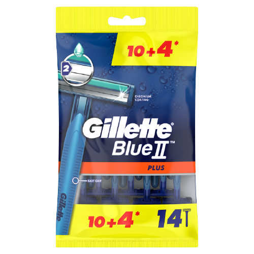 Gillette BlueII Plus Eldobható férfi borotva 10+4db