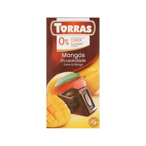 Torras mangós étcsokoládé hozzáadott cukor nélkül 75g