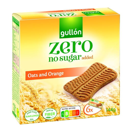 Gullón Snack Zab és Narancs keksz hozzáadott cukor nélkül 144g