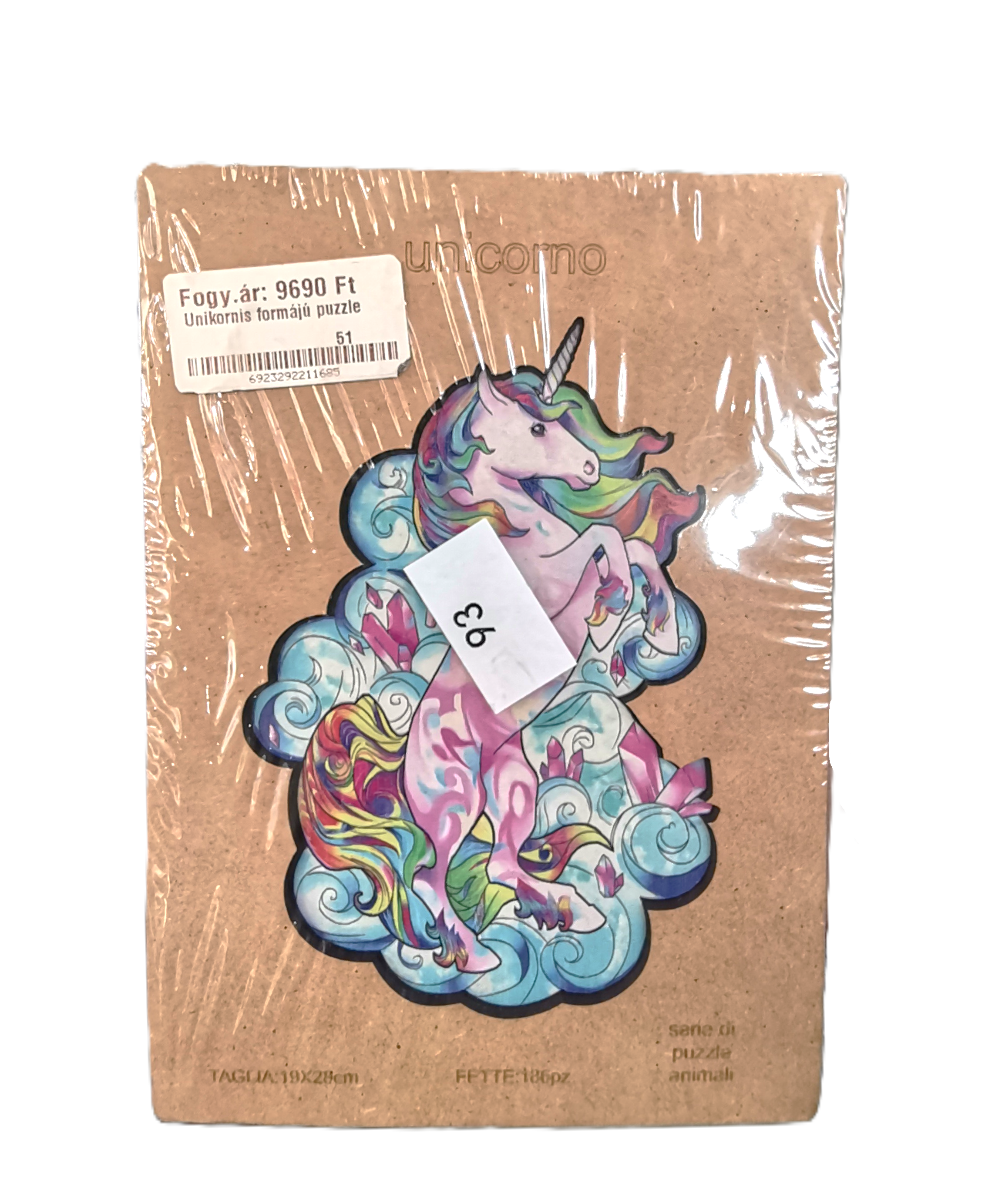 Unikornis formájú puzzle