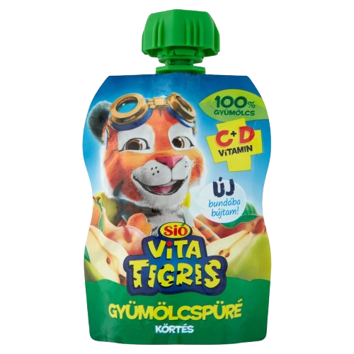 Sió Vitatigris gyümölcspüré körtés 100% 90g