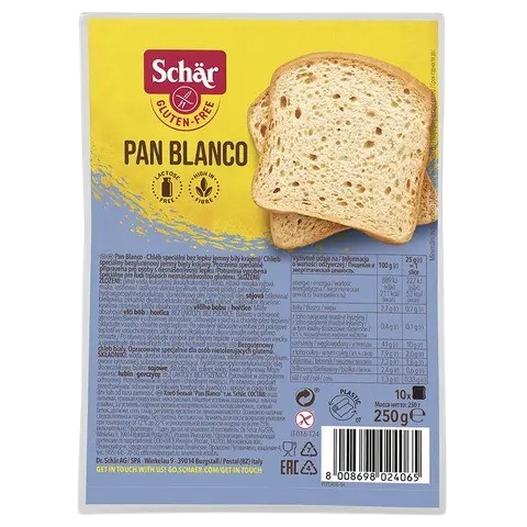 Schar Pan Blanco kenyér 250g