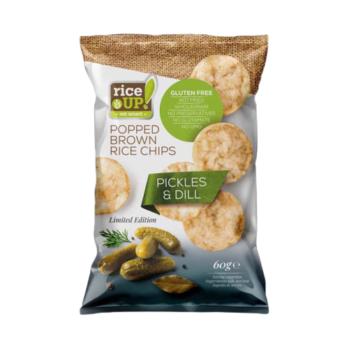 Rice up uborka-kapor ízű chips 60g