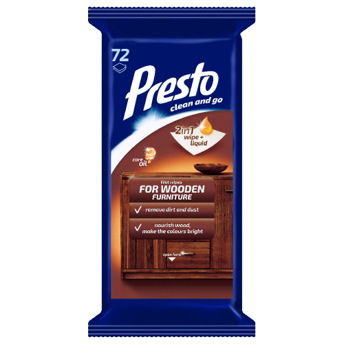 Presto clean bútorápoló t.kendő 72db    