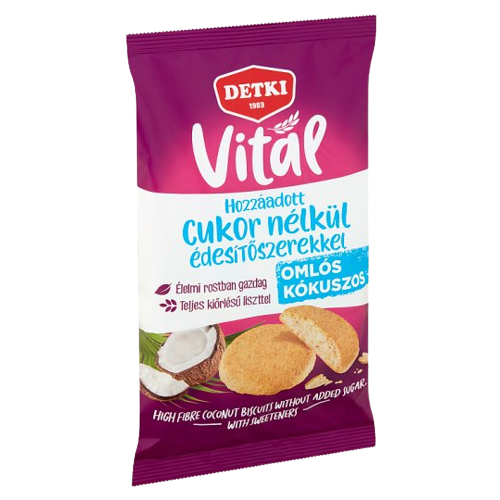 Detki Omlós Kókuszos keksz hozzáadott cukor nélkül 180g