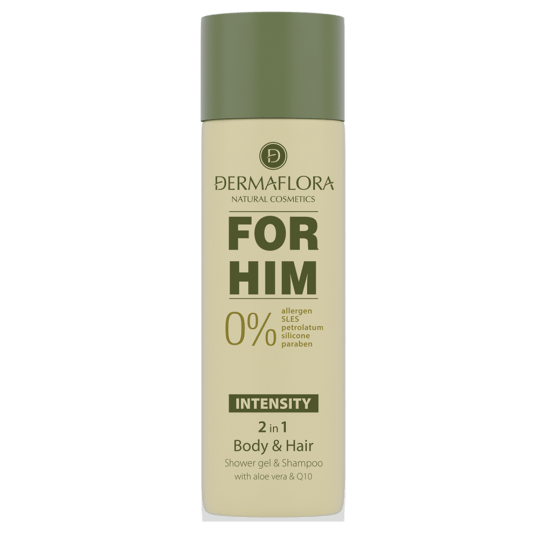 Dermaflora 0% férfi 2in1 tusf.samp.200ml