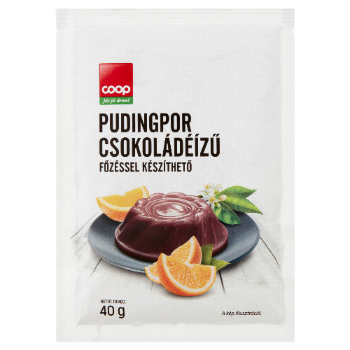 Coop csokoládé ízű puding 40g