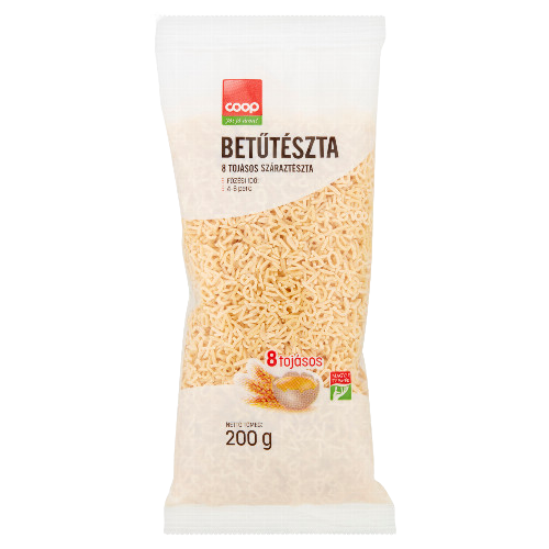 Coop 8 toj. betűtészta 200g