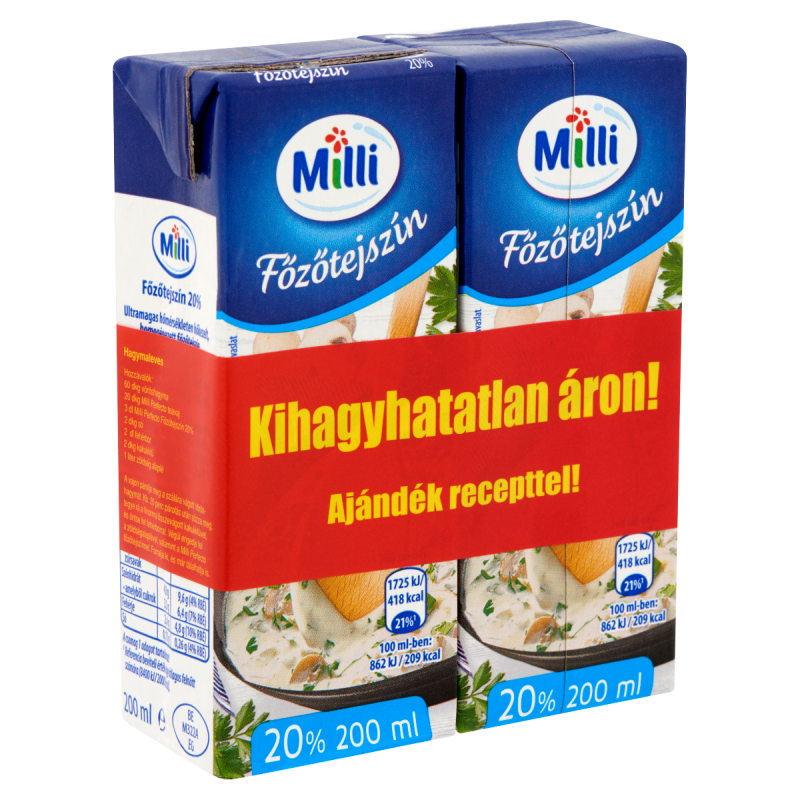Friesland milli főzőtejszín duop.2*200ml