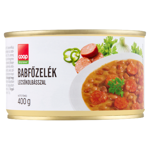 Coop babfőzelék lecsókolbásszal 400g
