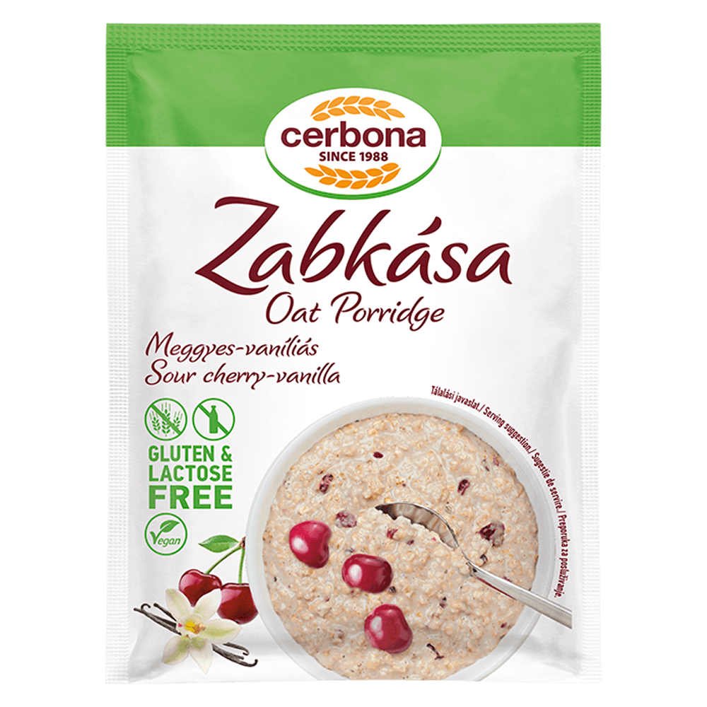 Cerbona Meggyes-vaníliás Zabkása 50g