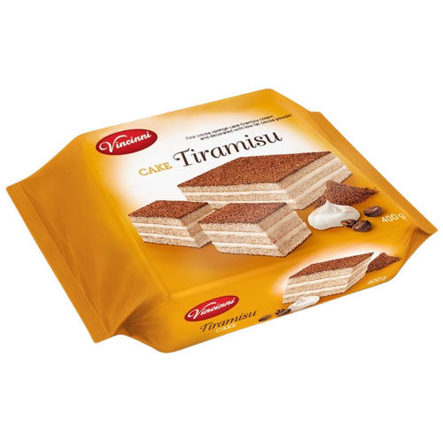Vincinni torta tiramisu izű krémmel töltve kakaóp.szórva 400g