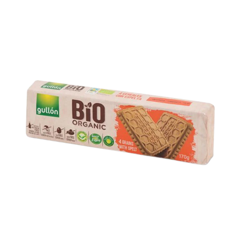 Gullón Bio Organic 4 gabonás keksz 170g
