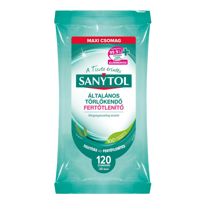 Sanytol Fertőtlenítő Törlőkendő 120db