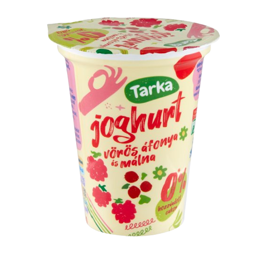 Tarka vörös áfonya és málna élőflórás sovány joghurt 150g