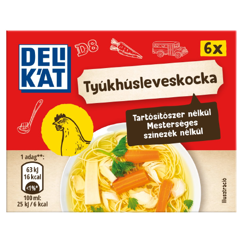 Delikát leveskocka 60g tyúkhúsleves