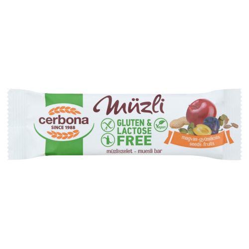 Cerbona gluténmentes magvas-gyümölcsös müzliszelet 35g