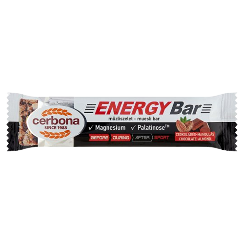Cerbona Energy csokis-mandulás müzliszelet 35g