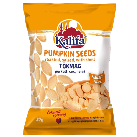 Kalifa tökmag héjas,sós,pörkölt 80g