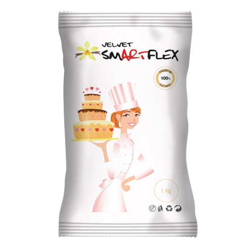 Fondant smartflex velvet fehér vanília ízű 250g