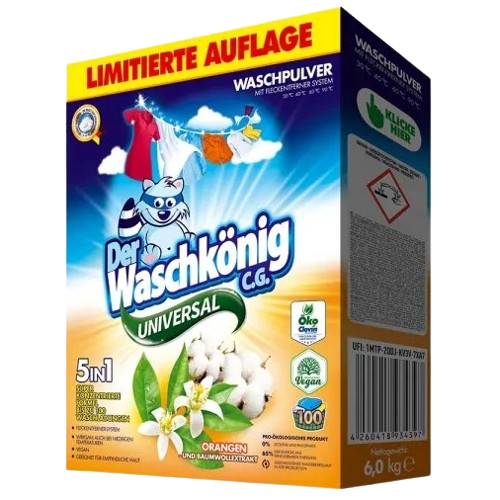 Der Waschkönig mosópor 6,5kg 100 mosás - orange univ.