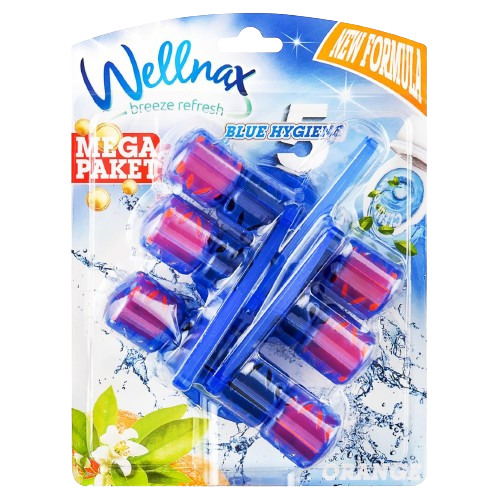 Wellnax wc friss. blue water narancs vir. 3*50g