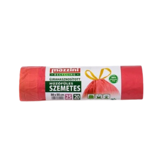Mazzini újrahasz. húzófüles szemetes 25L 20db