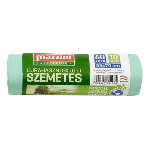 Mazzini újrahasznosított szemetes 60L 10db