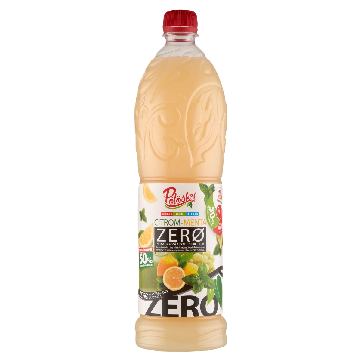 Pölöskei ZERO citrom-menta szörp 50% 1l