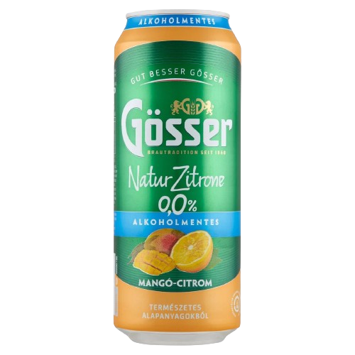 Gösser Nat.Zit.Mangó-Citr.0% 0,5l DRS