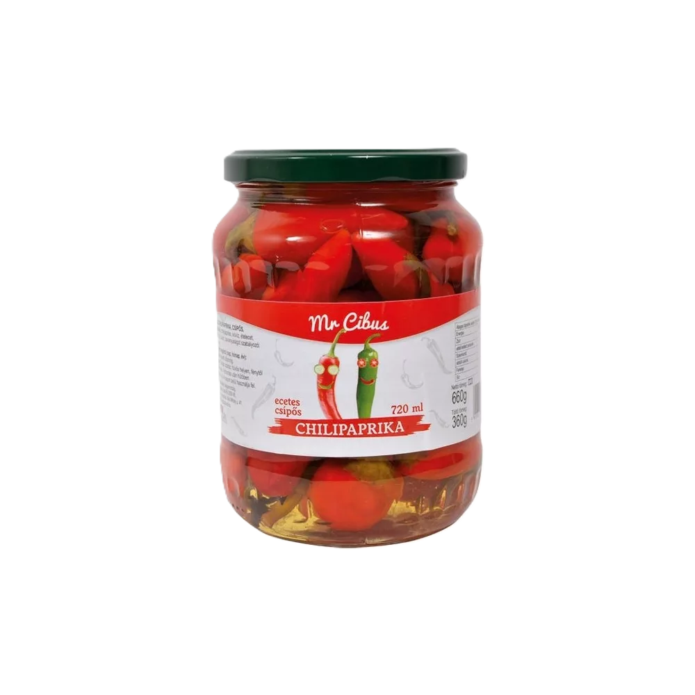 Mr.cibus ecetes, csipős chilipaprika 720ml