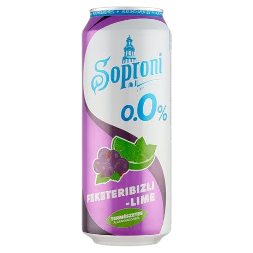 Soproni 0,0% Fek.ribiz-lime 0,5l DOB DRS