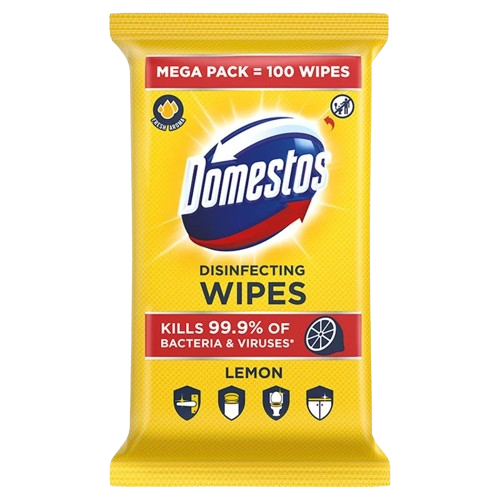 Domestos fert. törlőkendő 100db Lemon