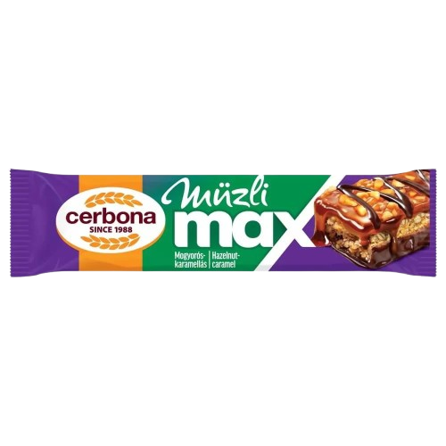 Cerbona max szelet 30g mogyoró - karamell